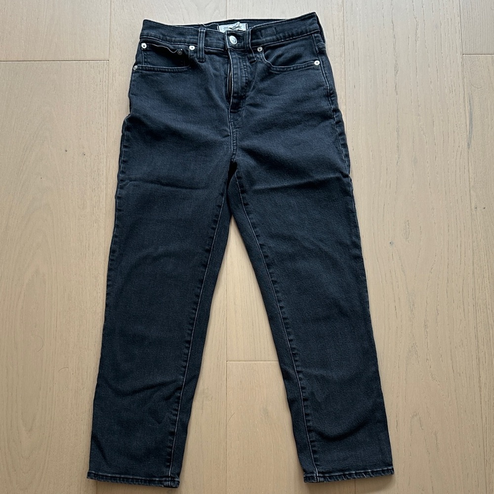 Madewell Women's Black Straight Leg ankle Jeans